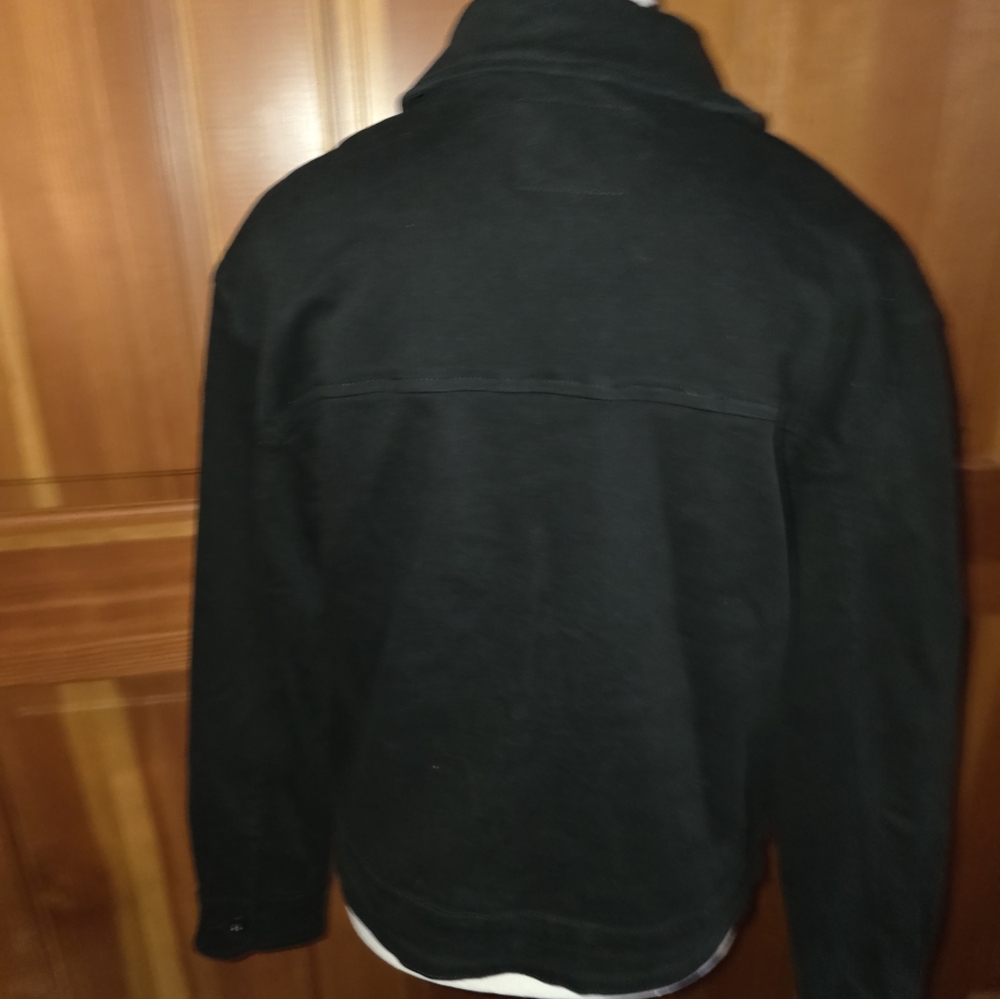 Sanctuary Black Jean Jacket Classic Workwear Utility Style Size S Anthropologie - Picture 4 of 8